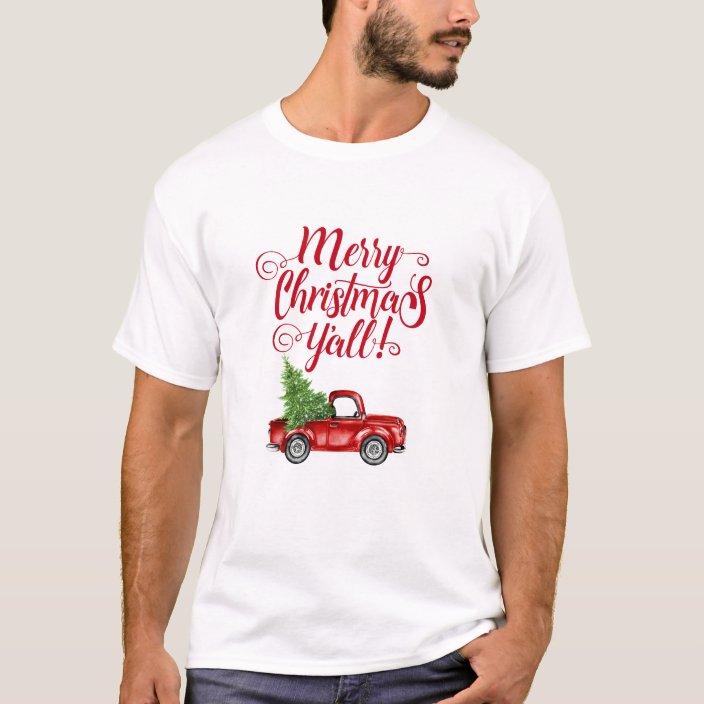 christmas t shirt with red truck