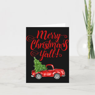 Merry Christmas Yall Vintage Truck Christmas Rw Card