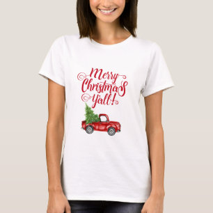 Merry Christmas Y'all Vintage Truck Christmas RW T-Shirt