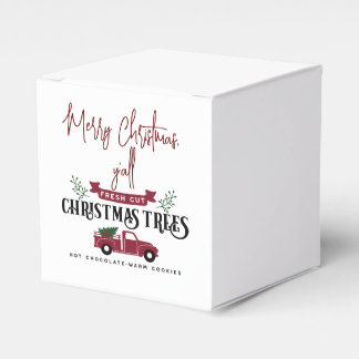 Merry Christmas Y'all with Truck   Favor Boxes