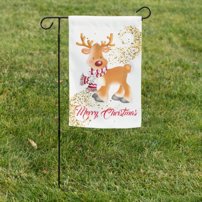 Merry Christmas Yard Flag (In SItu)