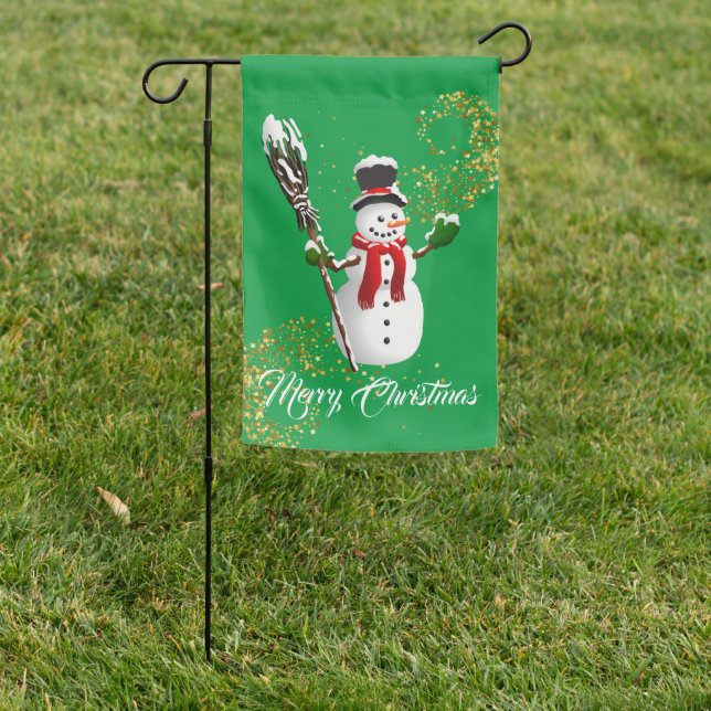 Merry Christmas Yard Flag (In SItu)