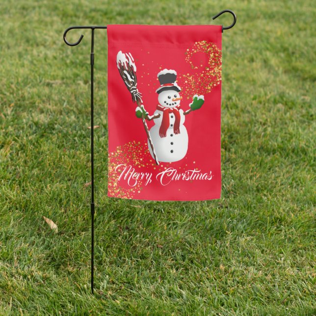 Merry Christmas Yard Flag (In SItu)