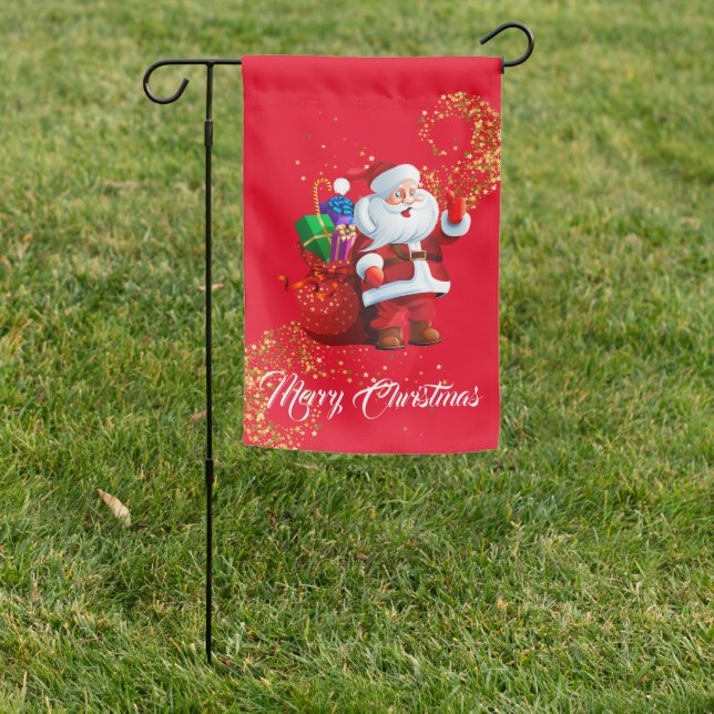 Merry Christmas Yard Flag (In SItu)