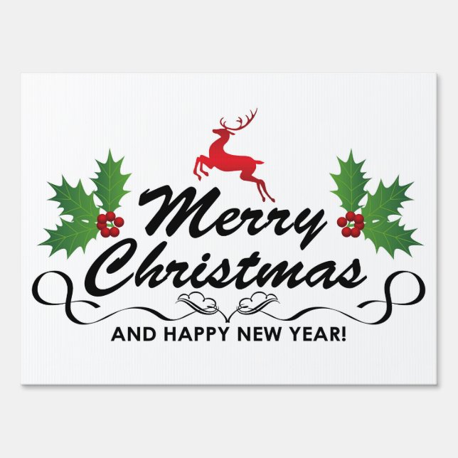 Merry Christmas Yard Sign (Front)