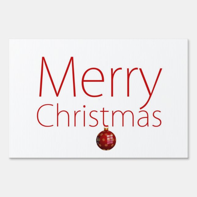 Merry Christmas! Yard Sign (Back)
