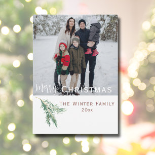 Merry Christmas Year in Review Photo Holiday Card