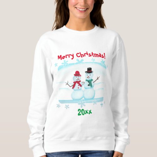 Merry Christmas year snow people shirts