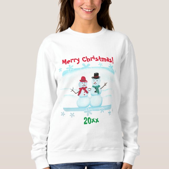 Merry Christmas, year, snow people shirts (Front)