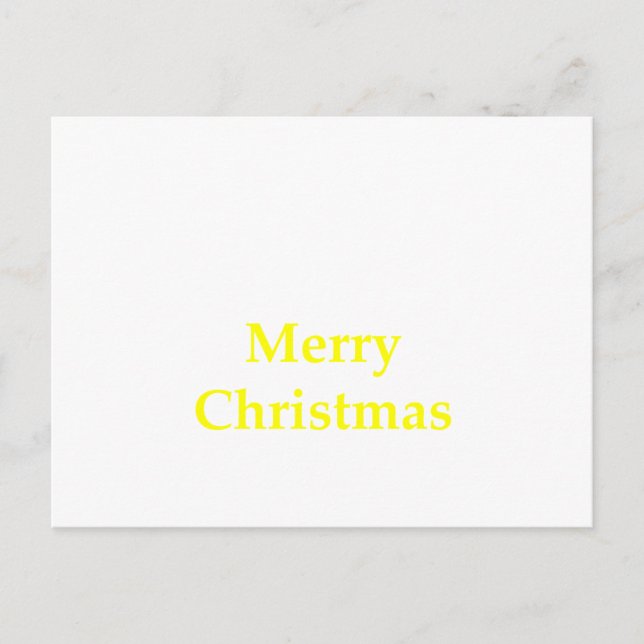 Merry Christmas Yellow The MUSEUM Zazzle Gifts Holiday Postcard (Front)