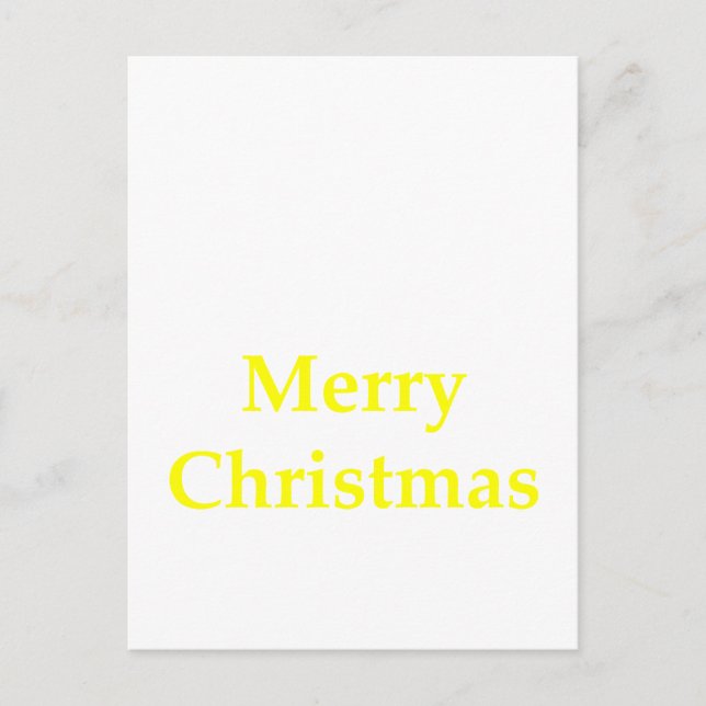 Merry Christmas Yellow The MUSEUM Zazzle Gifts Holiday Postcard (Front)