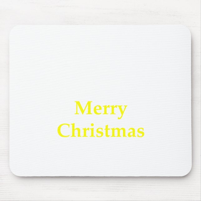 Merry Christmas Yellow The MUSEUM Zazzle Gifts Mouse Pad (Front)