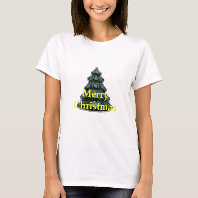 Merry Christmas Yellow The MUSEUM Zazzle Gifts T-Shirt (Front)
