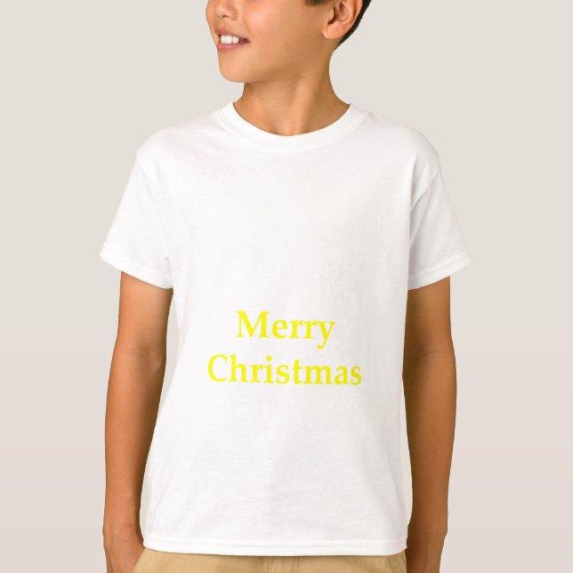 Merry Christmas Yellow The MUSEUM Zazzle Gifts T-Shirt (Front)