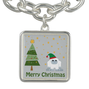 Merry Christmas Yeti Charm Bracelet