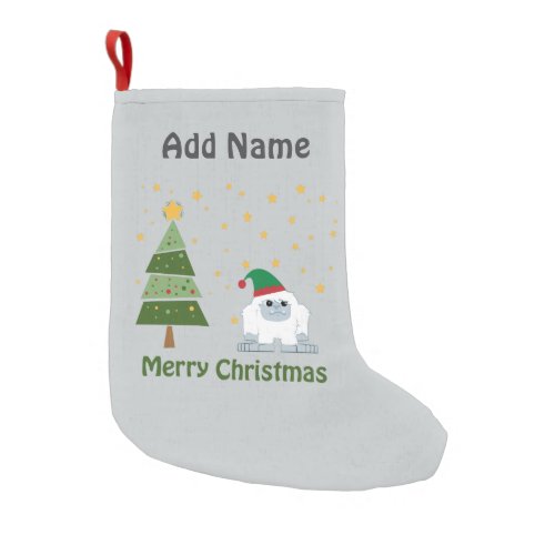 Merry Christmas Yeti Small Christmas Stocking