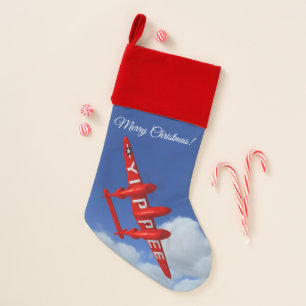 Merry Christmas Yippee P-38 Stocking