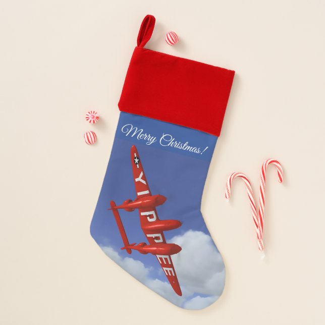 Merry Christmas Yippee P-38 Stocking (Front)