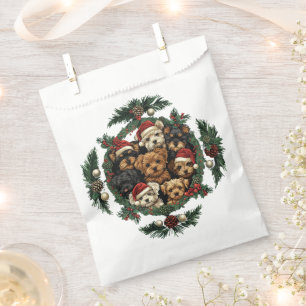 Merry Christmas Yorkshire Terrier Dogs Favor Bag