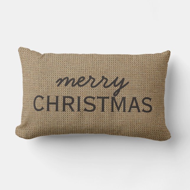 Merry Christmas, You Customize Throw Pillow (Front)