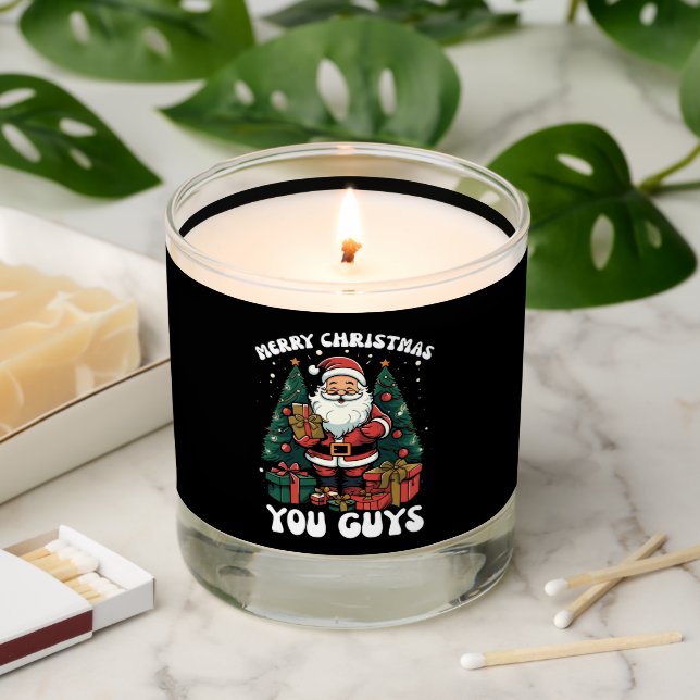 Merry Christmas You Guys Santa Claus Scented Candle (Lit)