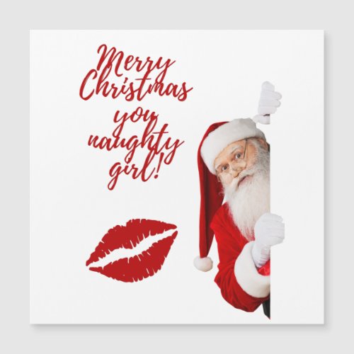 Merry Christmas you naughty girl Funny Santa Holid