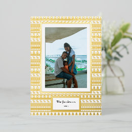 Merry Christmas! Your Photo & Family Names & Year Foil Holiday Card