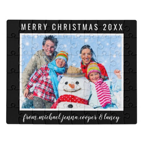 Merry Christmas  Your Photo  Your Message Jigsaw Puzzle