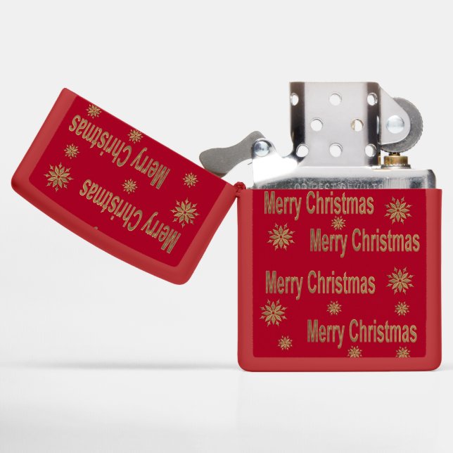 Merry Christmas Zippo Lighter (Opened)