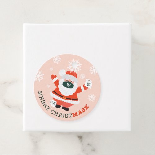 Merry Christmask Fun Santa Mask  Toilet Paper Favor Tags