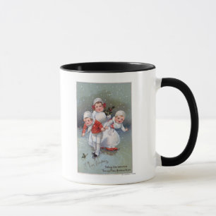 Merry ChristmasLittle Kids Ice Skating Mug