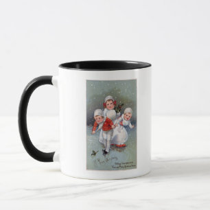Merry ChristmasLittle Kids Ice Skating Mug
