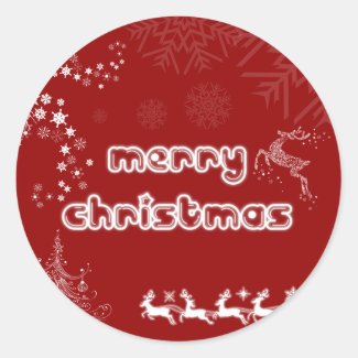 Merry Christmass RED Sticker