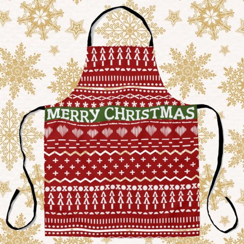 Merry Christmassweater  pattern  Apron