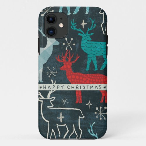 Merry Christmastime Reindeer iPhone 11 Case