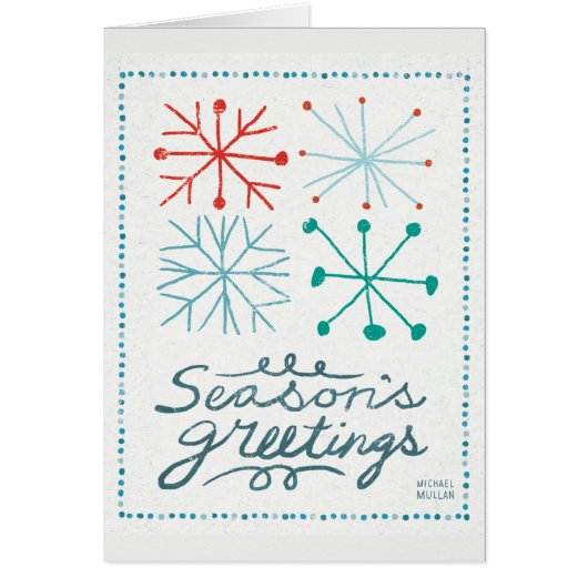 Merry Christmastime Snowflakes Cards (Front)