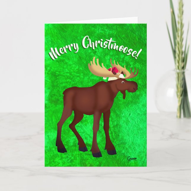 Merry Christmoose - 7" x 5" Card (Front)