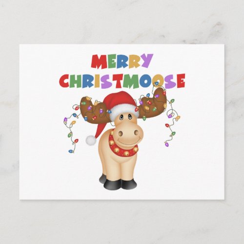 Merry Christmoose Christmas Gift Holiday Postcard