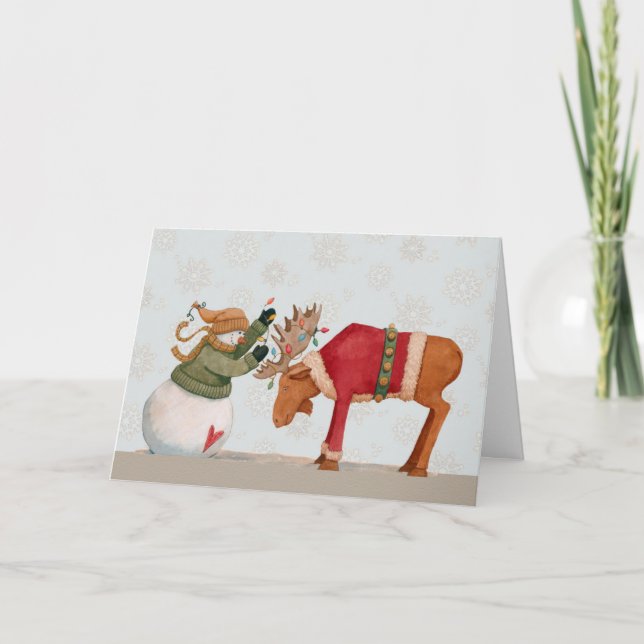 Merry Christmoose - Greeting Card (Front)