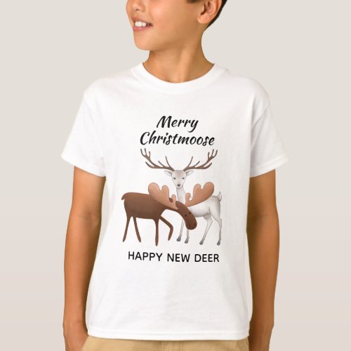 Merry Christmoose Happy New Deer T_Shirt