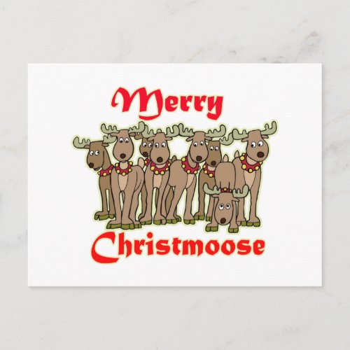 Merry Christmoose Holiday Postcard