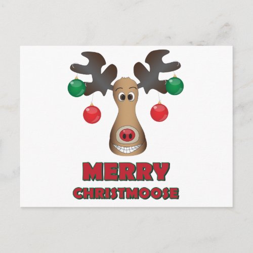 Merry Christmoose Holiday Postcard