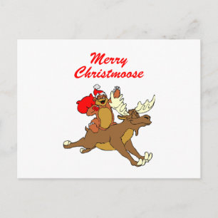Merry Christmoose Holiday Postcard