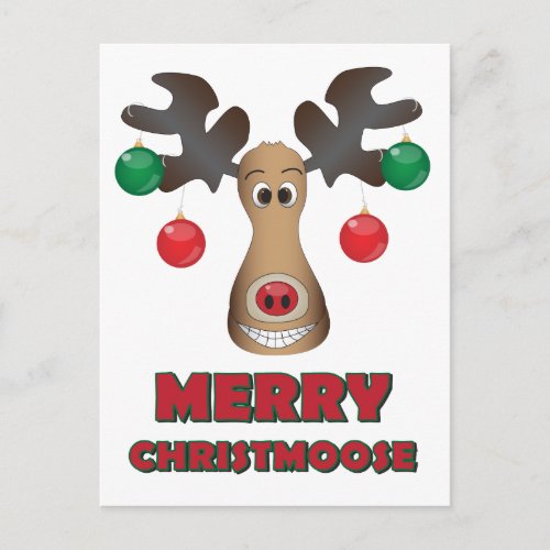 Merry Christmoose Holiday Postcard