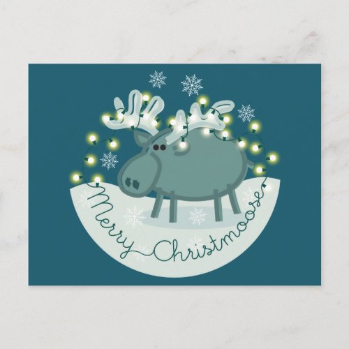 Merry Christmoose Holiday Postcard