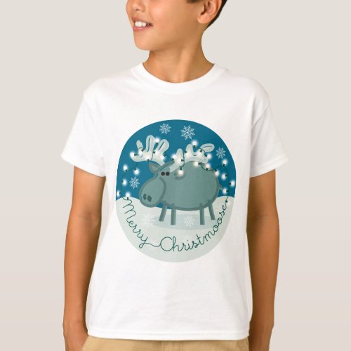 Merry Christmoose Kids Basic T_shirt