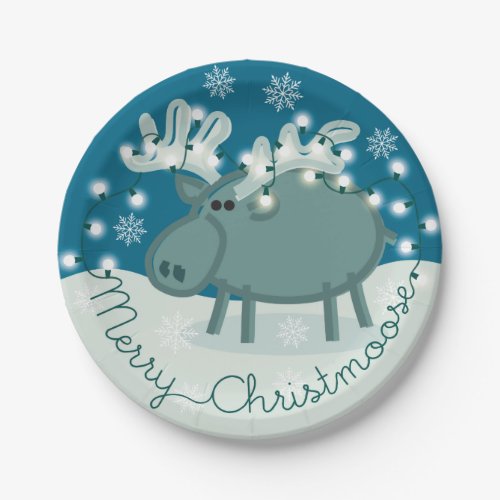 Merry Christmoose Paper Plate