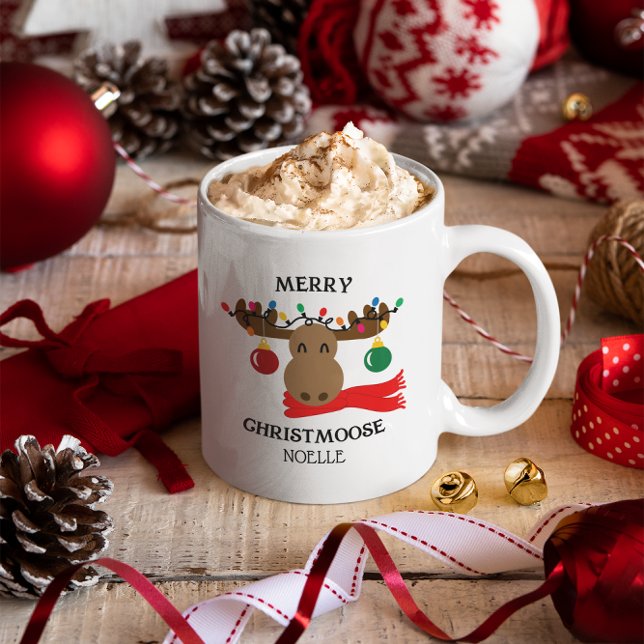 Merry Christmoose Personalized Coffee Mug (Creator Uploaded)