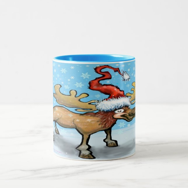 Merry Christmoose Two-Tone Coffee Mug (Center)