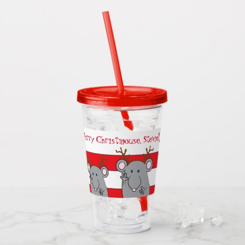 Merry Christmouse Acrylic Tumbler